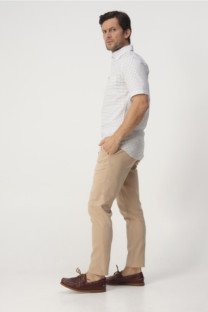 Campbell witte heren overhemd | Model