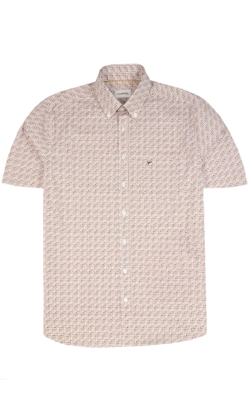 CASUAL SHIRT SS RANGER 106494 8531 BRAN ORANGE BROWN