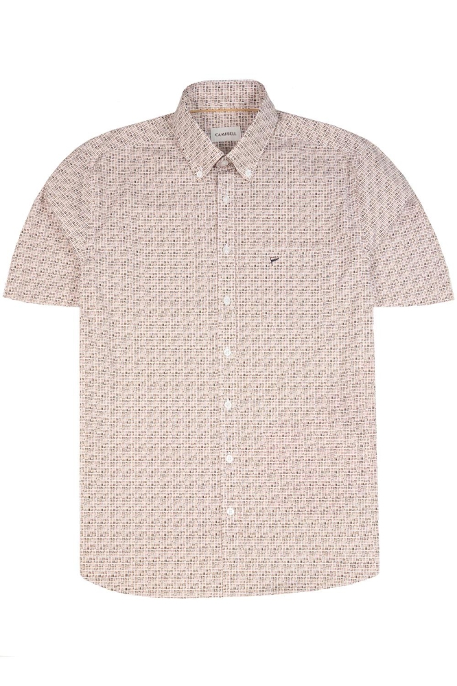 Campbell oranje heren overhemd | Vooraanzicht