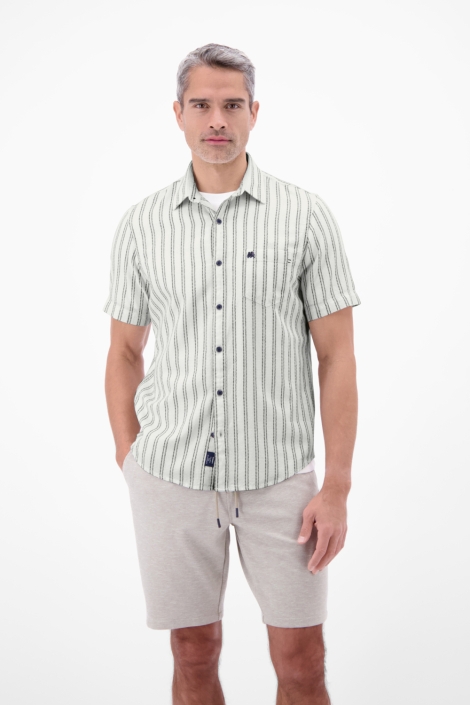 Lerros witte heren overhemd | Model vooraanzicht