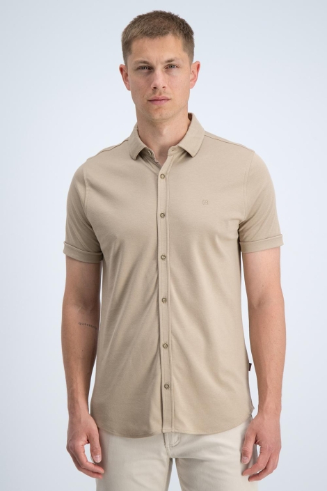 Gabbiano camel heren overhemd | Model vooraanzicht