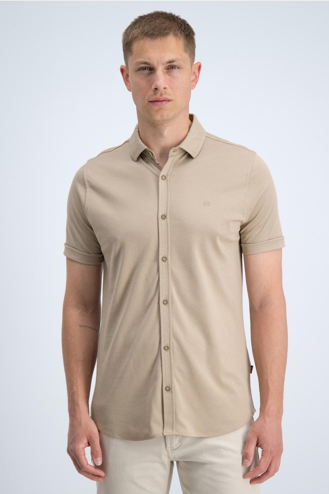Gabbiano camel heren overhemd | Model vooraanzicht