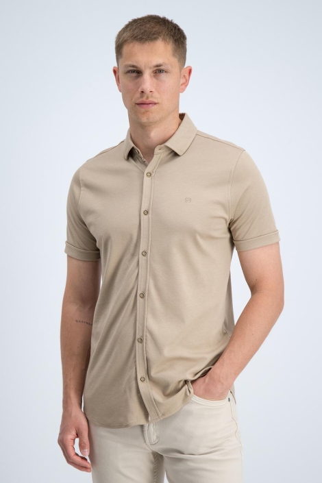 Gabbiano camel heren overhemd | Model vooraanzicht