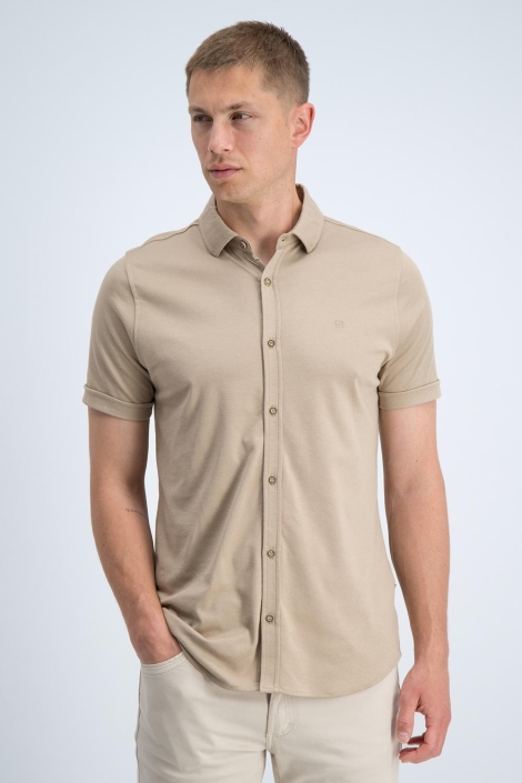 Gabbiano camel heren overhemd | Model vooraanzicht