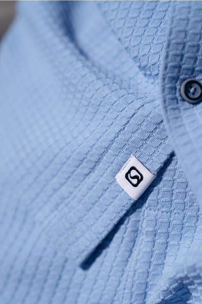 Gabbiano blauwe heren overhemd | Close up