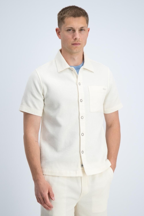 Gabbiano beige heren overhemd | Model vooraanzicht