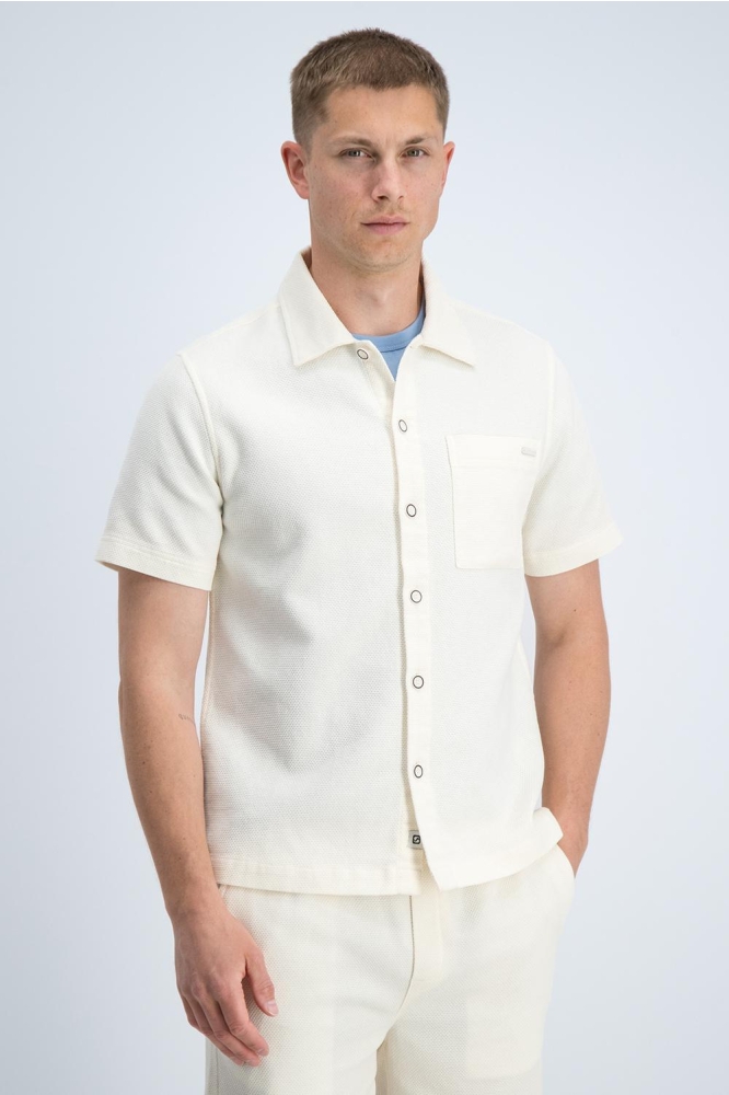 Gabbiano beige heren overhemd | Model vooraanzicht
