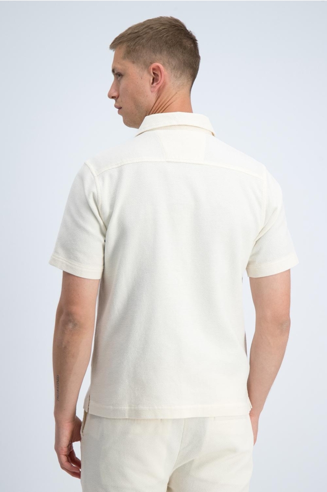 Gabbiano beige heren overhemd | Model achteraanzicht