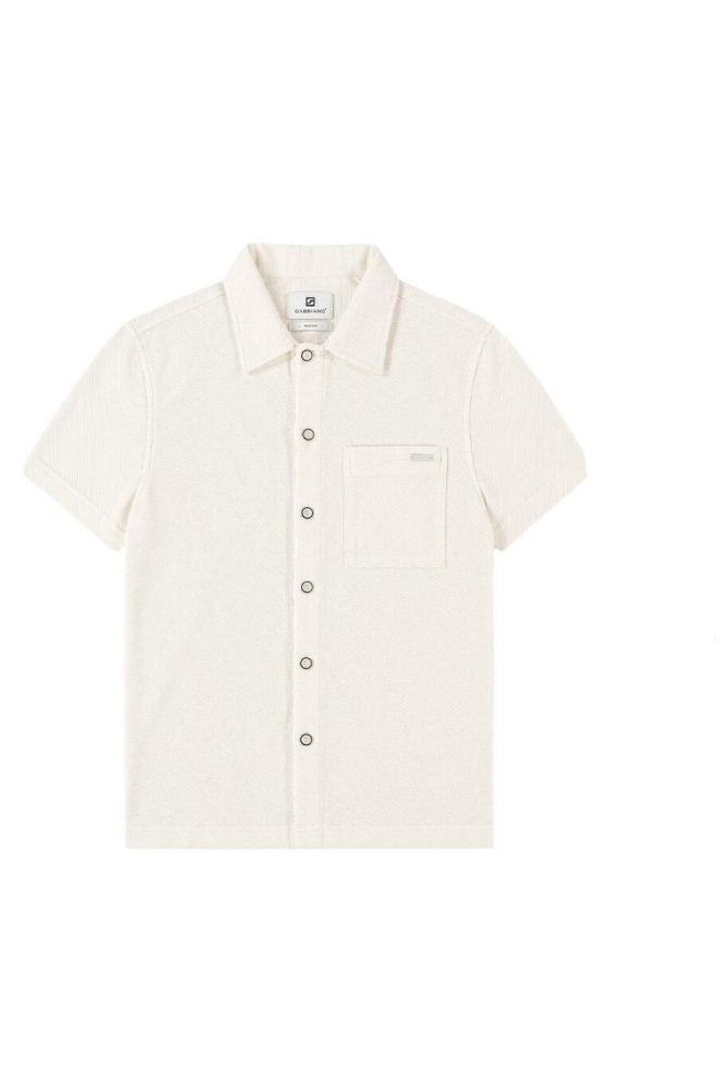 Gabbiano beige heren overhemd | Vooraanzicht
