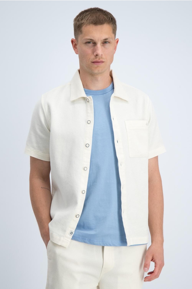 Gabbiano beige heren overhemd | Model vooraanzicht