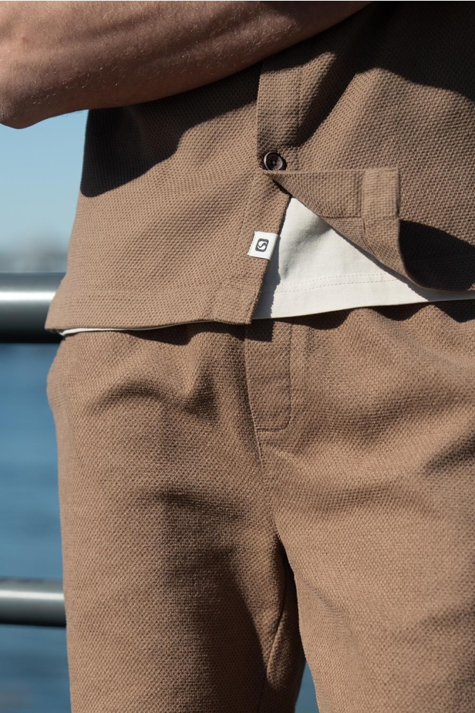 Gabbiano camel heren overhemd | Unique Selling Point
