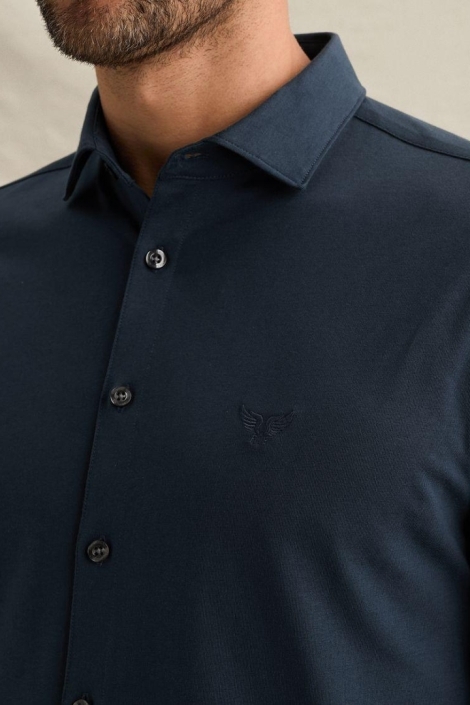 PME legend blauwe heren overhemd | Close up