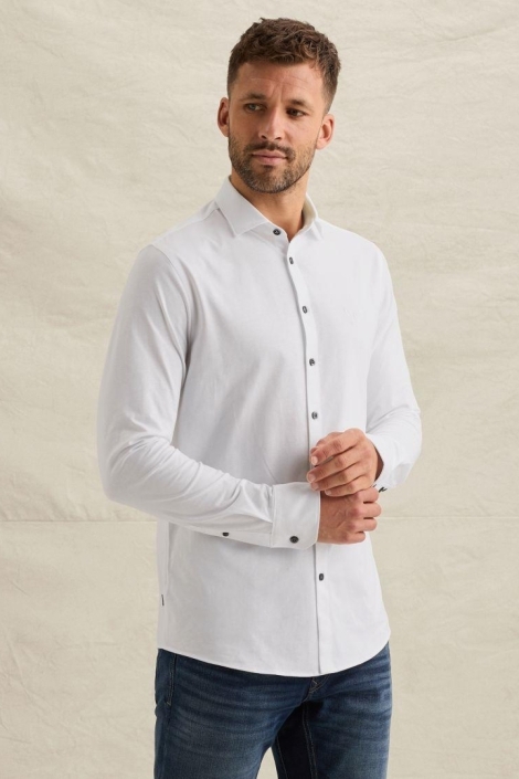 PME legend witte heren overhemd | Model zijaanzicht