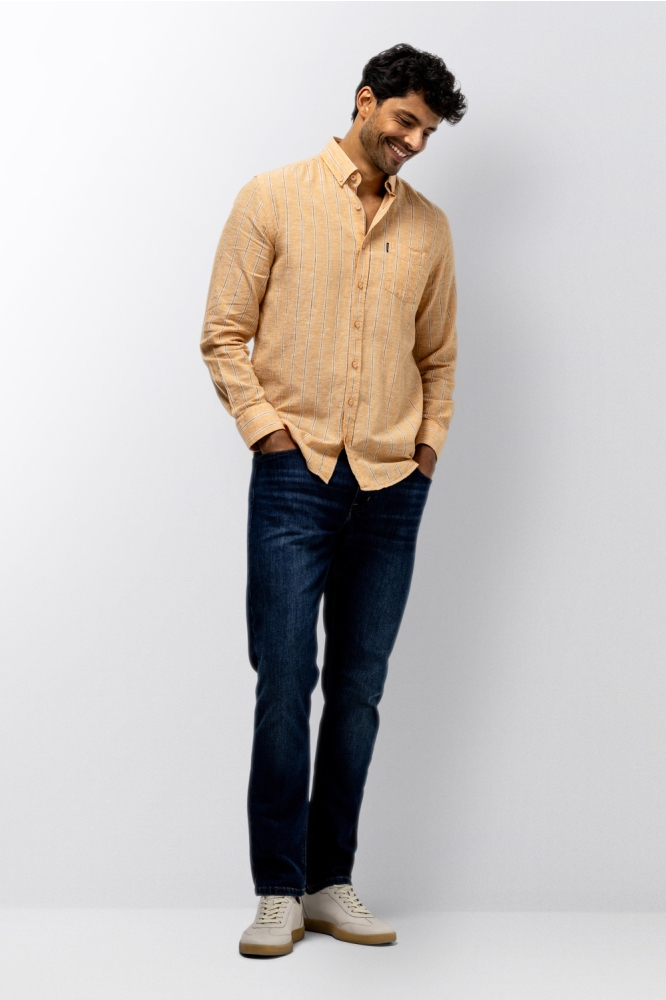 State of Art oranje heren overhemd | Model