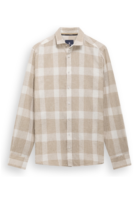 State of Art taupe heren overhemd | Vooraanzicht