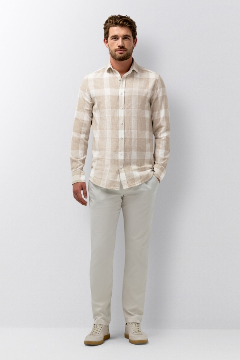 State of Art taupe heren overhemd | Model