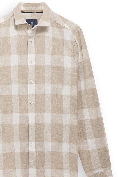 State of Art taupe heren overhemd | Close up