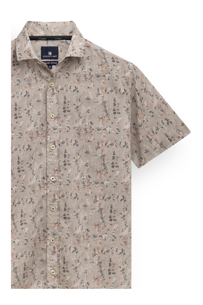 State of Art beige heren overhemd | Close up