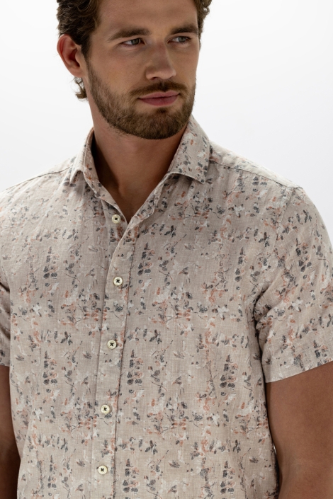 State of Art beige heren overhemd | Close up