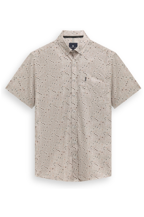 State of Art beige heren overhemd | Vooraanzicht