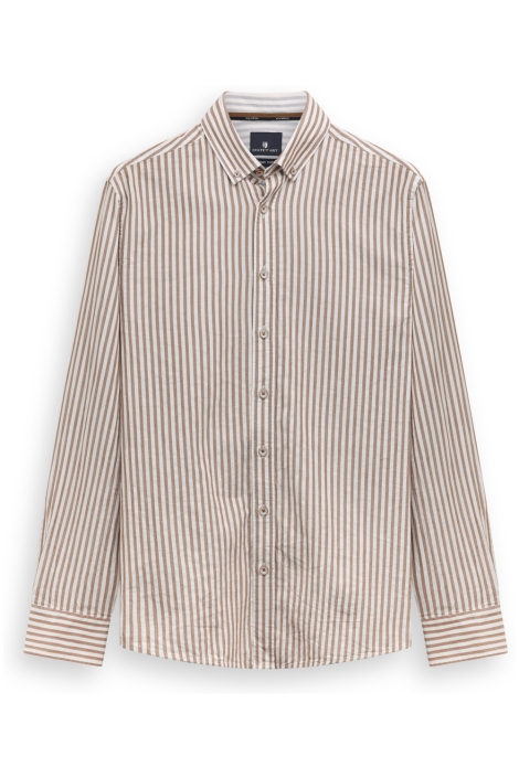 State of Art beige heren overhemd | Vooraanzicht