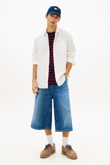 Tommy Jeans witte heren overhemd | Model