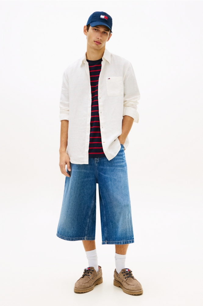 Tommy Jeans witte heren overhemd | Model