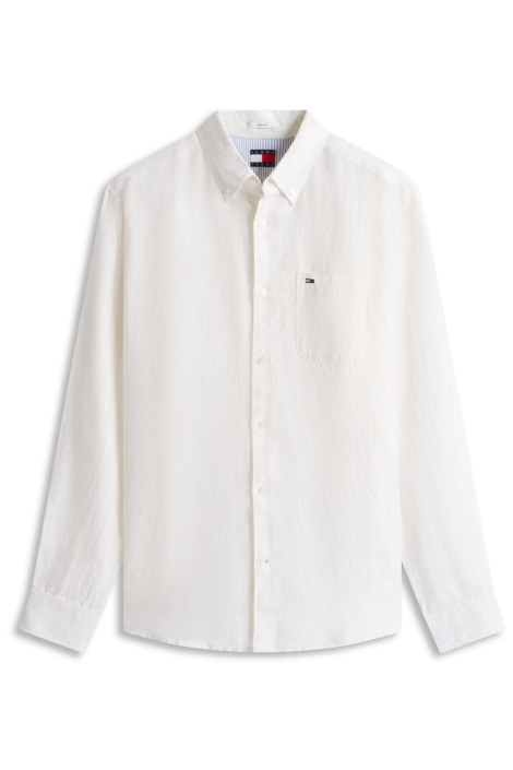 Tommy Jeans witte heren overhemd | Vooraanzicht