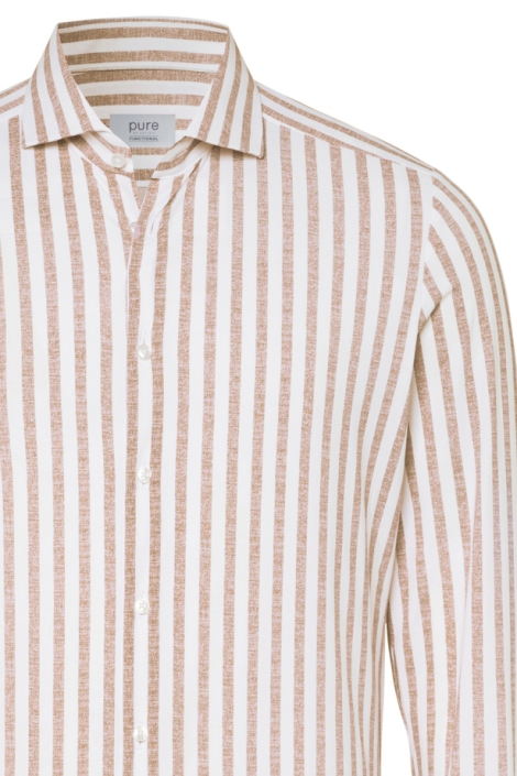 Pure H. Tico oranje heren overhemd | Close up