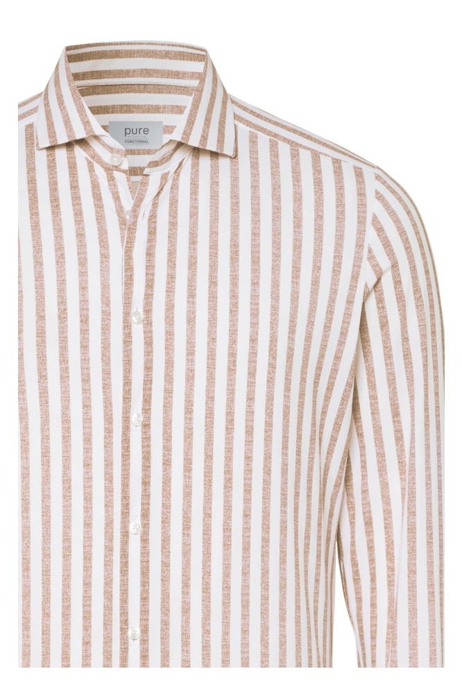 Pure H. Tico oranje heren overhemd | Close up