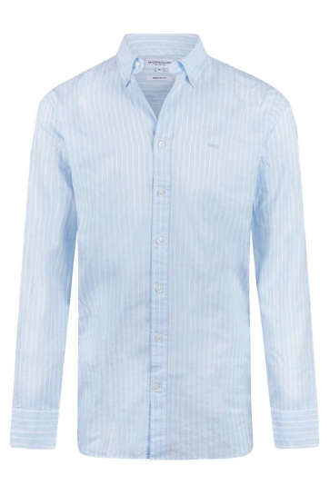 McGregor COTTON LINNEN STRIPE SHIRTS MM261 6001 03 LIGHT BLUE