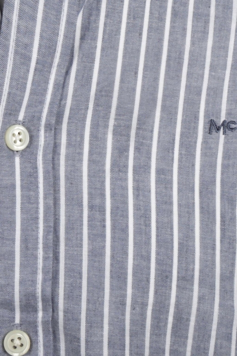 McGregor blauwe heren overhemd | Close up