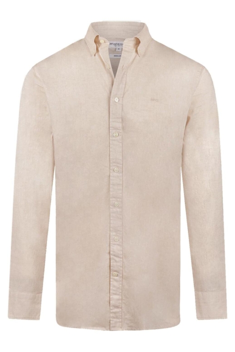 McGregor beige heren overhemd | Vooraanzicht