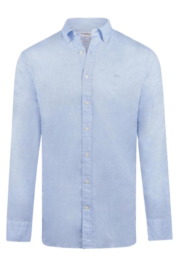 McGregor cotton/linnen shirt Blauw