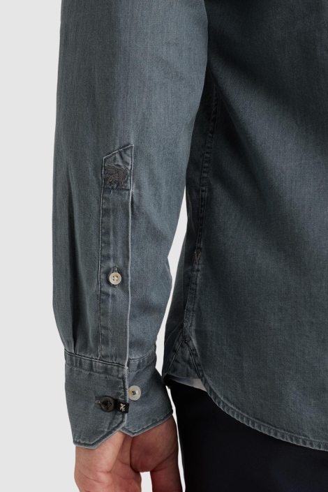 Vanguard blauwe heren overhemd | Close up