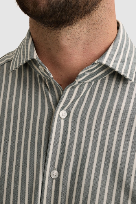 Vanguard groene heren overhemd | Close up