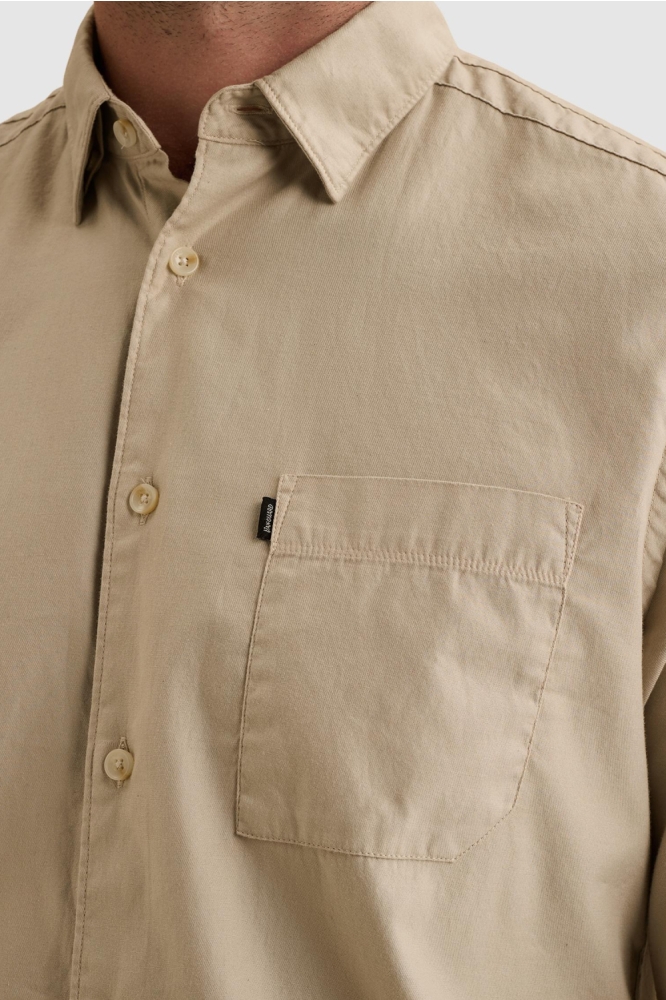 Vanguard beige heren overhemd | Close up