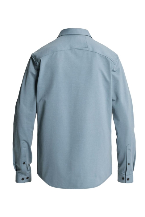 Cast Iron blauwe heren overhemd | Achteraanzicht