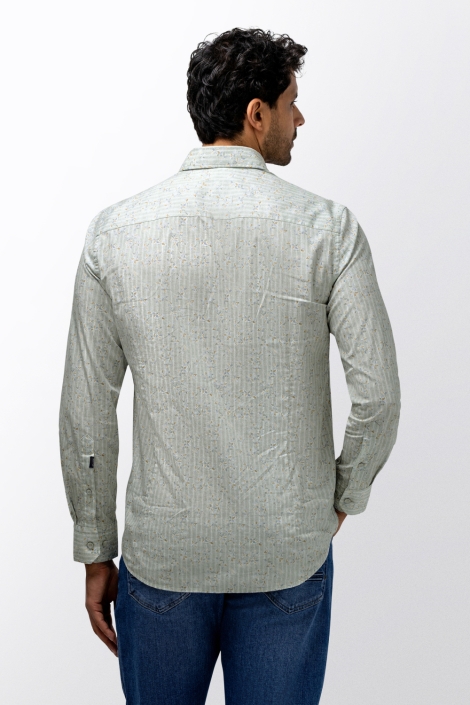State of Art grijze heren overhemd | Model achteraanzicht