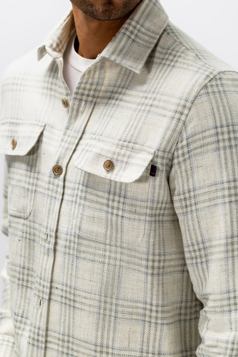 State of Art ecru heren overhemd | Close up