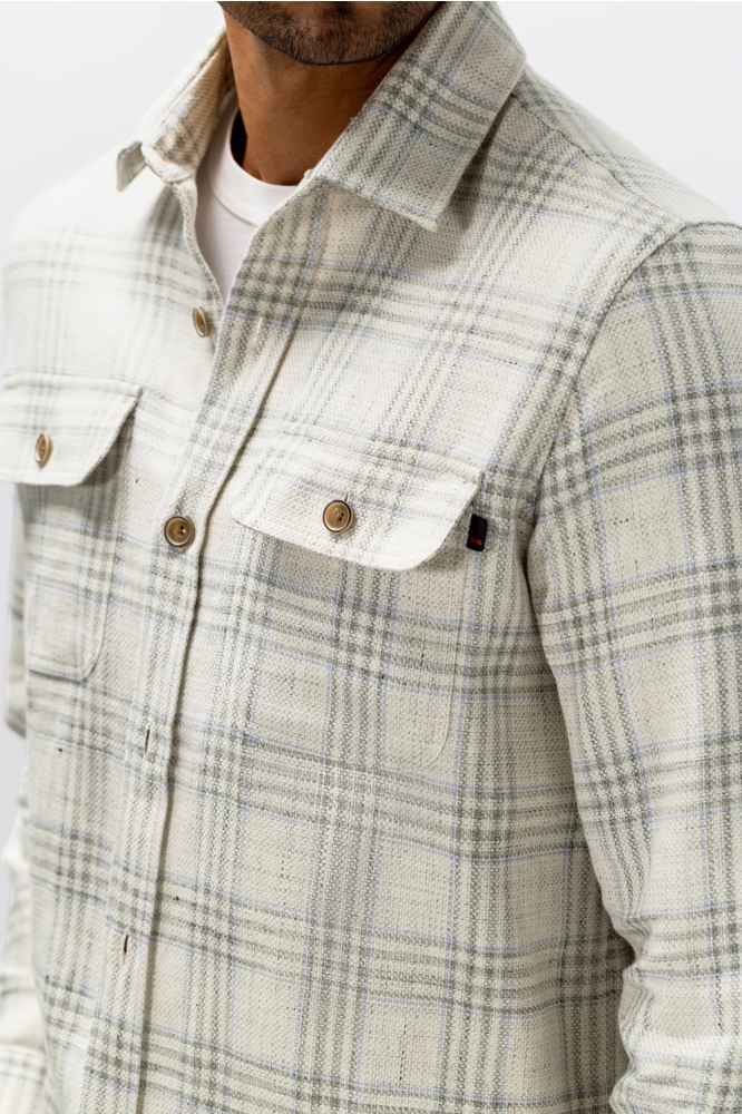 State of Art ecru heren overhemd | Close up