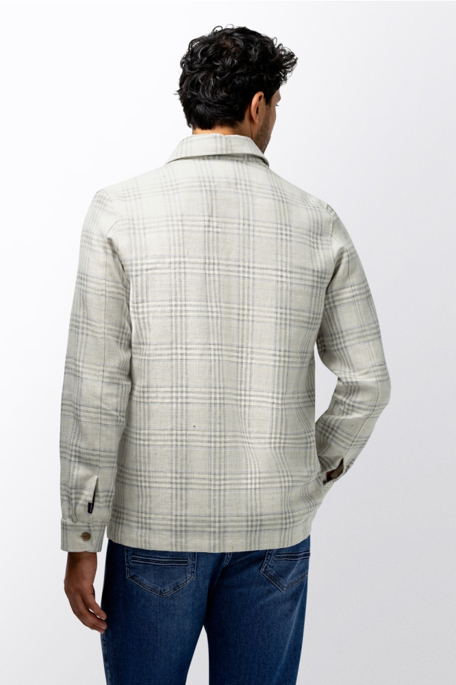 State of Art ecru heren overhemd | Model achteraanzicht