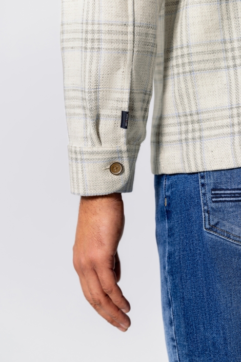 State of Art ecru heren overhemd | Close up