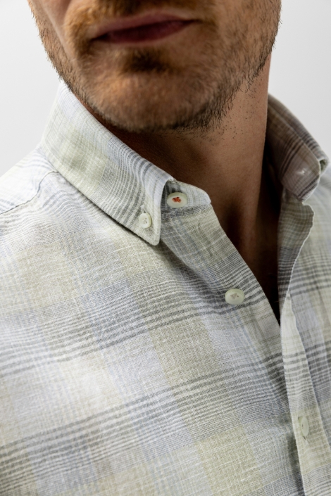 State of Art groene heren overhemd | Close up