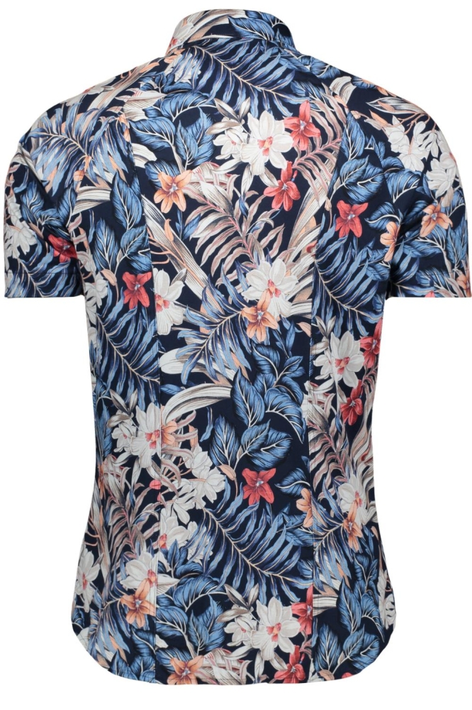 Desoto blauwe heren overhemd | Achteraanzicht