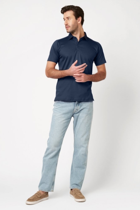 Desoto blauwe heren polo | Model