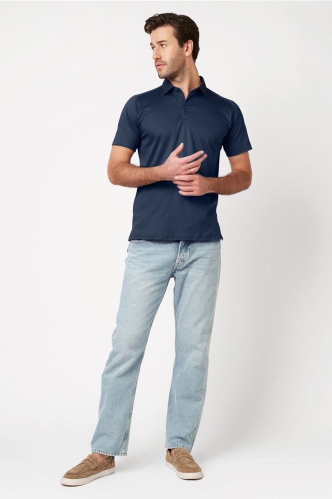 Desoto blauwe heren polo | Model