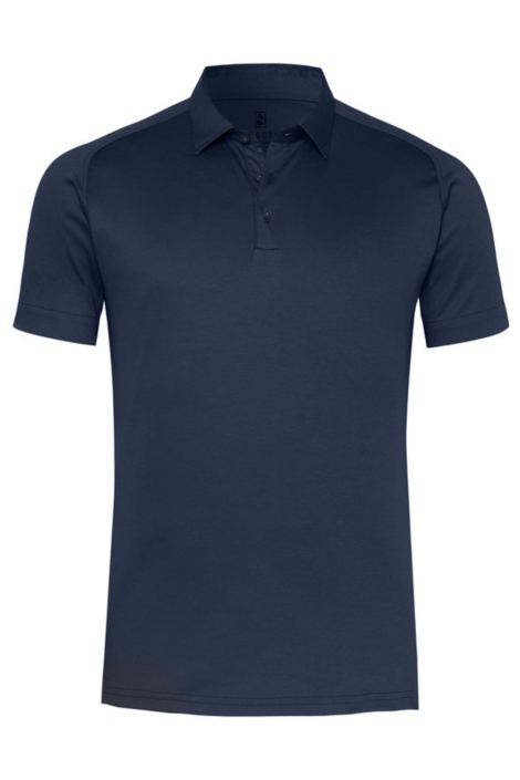 Desoto blauwe heren polo | Vooraanzicht