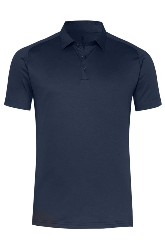 Desoto blauwe heren polo | Vooraanzicht