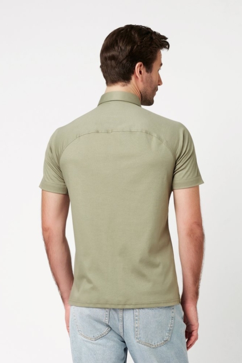 Desoto groene heren polo | Model achteraanzicht